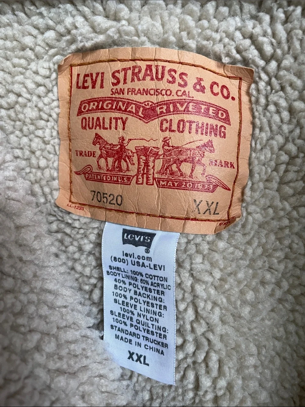 Levi's Vintage Light Blue Sherpa-Lined Denim Jacket